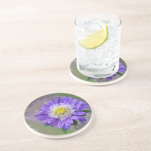 Posavasos flor azul violeta