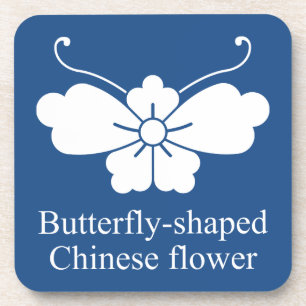 Posavasos flor china mariposa