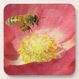 Posavasos Flor de abejas y adormidera