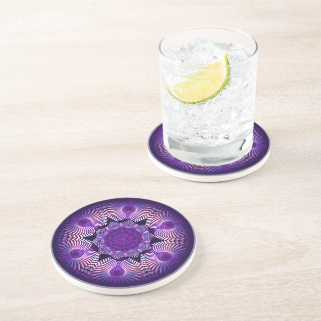 Posavasos Flor de Apofisis Kaleidoscope I (Lado)