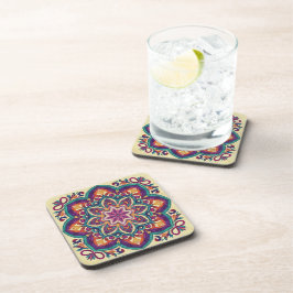 Posavasos Flor de Arte Folclórico Boho