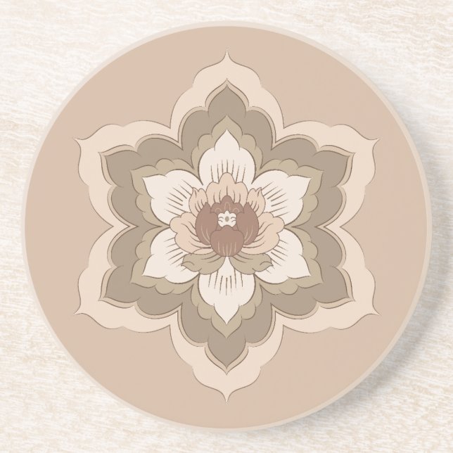 Posavasos Flor de Baoxiang china en bronce de otoño (Frente)