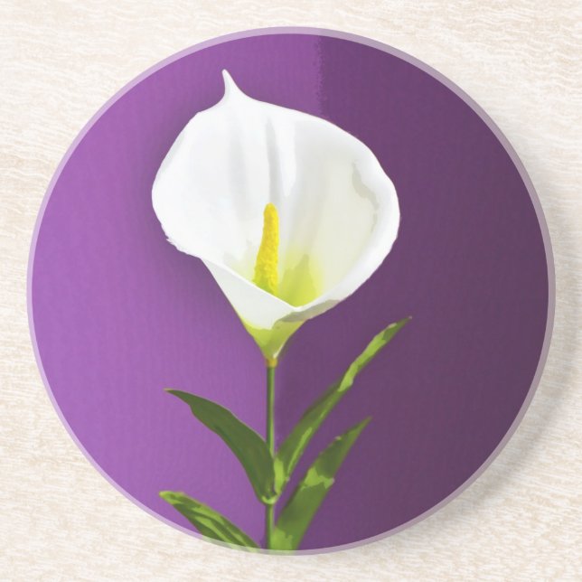 Posavasos Flor de Cala Lily (Frente)