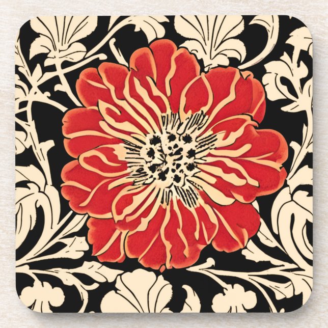 Posavasos Flor de camellia azul grande (Frente)