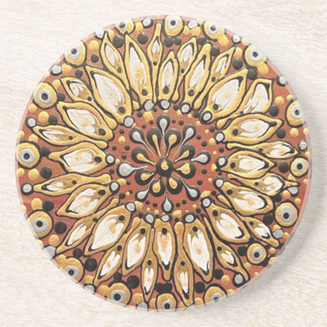 Posavasos Flor de campo en el cedro (Frente)