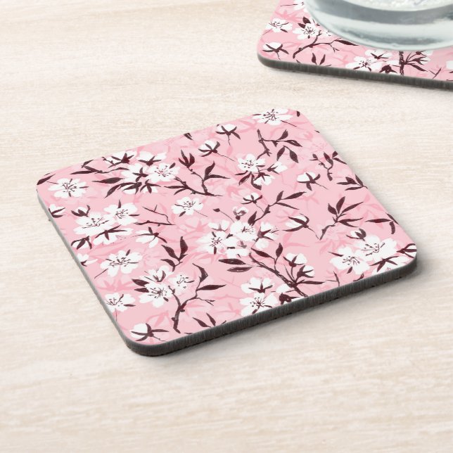 Posavasos Flor de cerezo blanco (Lado Izquierdo)
