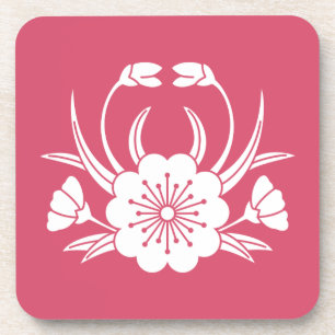 Posavasos Flor de cerezo en forma de cangrejo