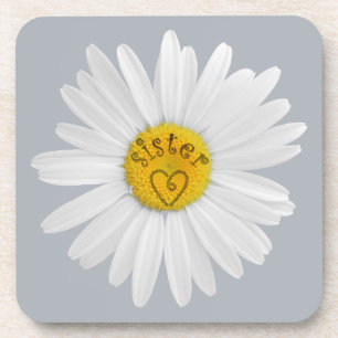 Posavasos Flor De Daisy Para El Fondo De La Hermana Personal