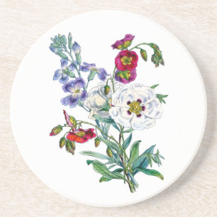 Posavasos Flor de época Bouquet Watercolor Art