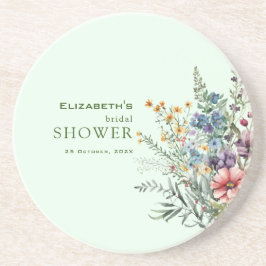 Posavasos Flor de flores silvestres coloridas ducha de novia