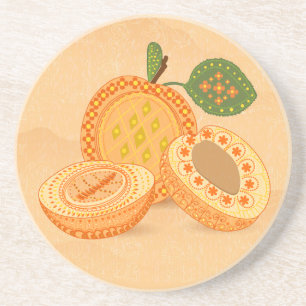 Posavasos Flor de fruta Guay Cute Girly Retro Floral
