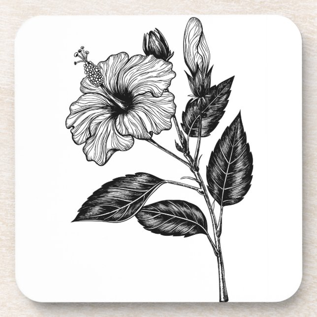 Posavasos Flor de Hibiscus III (Frente)