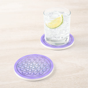 Posavasos Flor de la Vida / Blume des Lebens - sello violeta