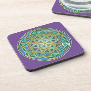Posavasos FLOR DE LA VIDA - Diseño de Geometría Sagrada 1