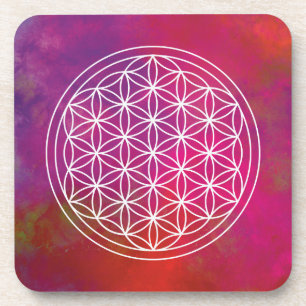 Posavasos flor de la vida geométrica sagrada