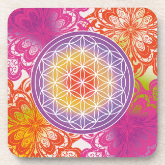 Posavasos flor de la vida, geométrico sagrado, zen, chakra, 