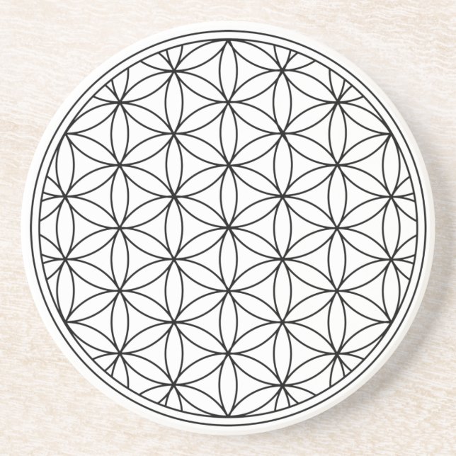 Posavasos flor de la vida símbolo sagrado de geometría antig (Frente)