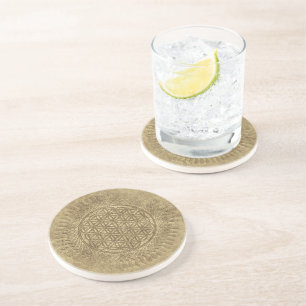 Posavasos Flor de la Vida - sol - patrón continuo 4