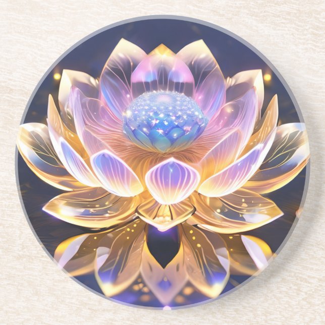 Posavasos Flor de loto de cristal Sandstone Monstruo (Frente)