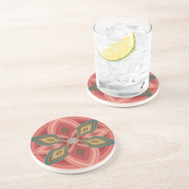 Posavasos Flor de Mandala de Mariposa (Lado)
