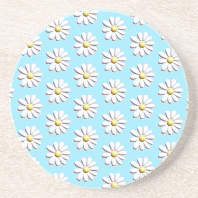 Posavasos Flor de margarita 3D (Frente)