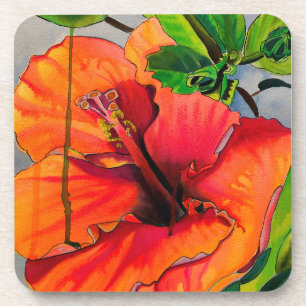 Posavasos Flor de Neon Hibiscus tropical