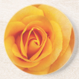 Posavasos flor de rosa amarillo