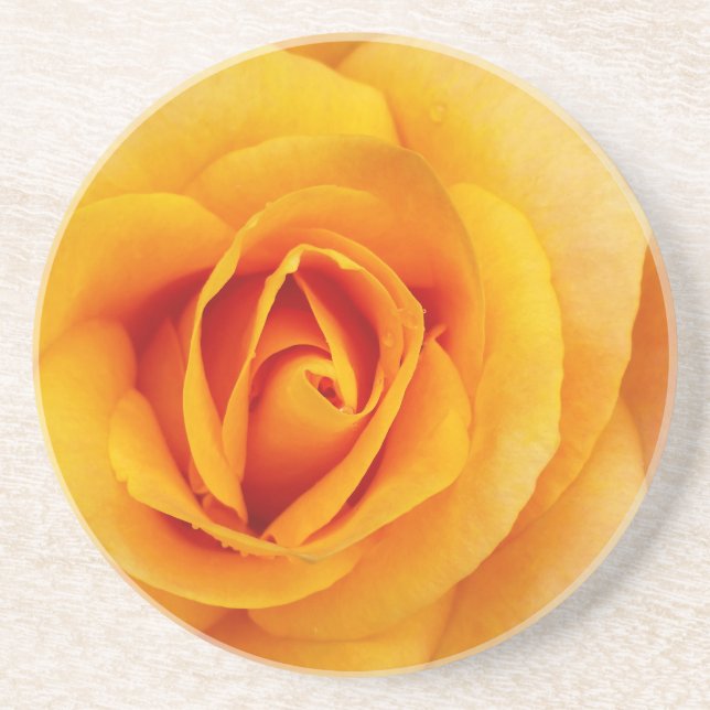 Posavasos flor de rosa amarillo (Frente)