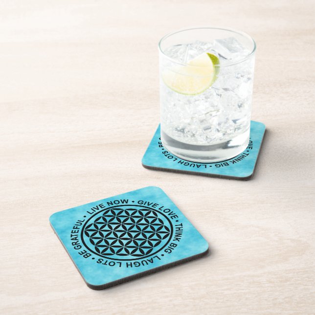 Posavasos Flor De Símbolo De La Vida - Reglas De La Vida 1 (Lado Derecho)