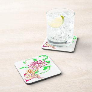 Posavasos Flor de tatuaje