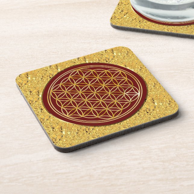 Posavasos Flor de vida / Blume des Lebens - oro (Lado Izquierdo)