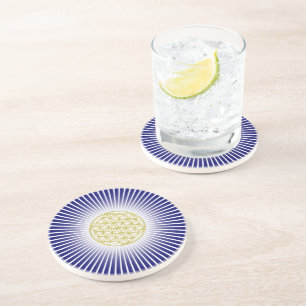 Posavasos Flor de vida / Blume des Lebens - rayos blancos
