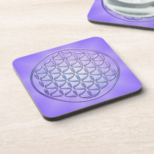 Posavasos Flor de vida / Blume des Lebens - sello violeta