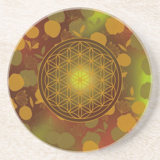 Posavasos flor de vida, chakra, zen, geométrica sagrada, (Frente)