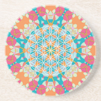 Posavasos Flor de vida Mandala brillante