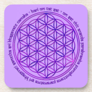 Posavasos Flor de vida - Moola Mantra - violeta