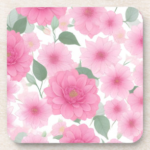 Posavasos Flor estética rosa bonito Serene Encanto floral