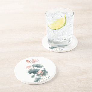 Posavasos flor floral pintura botánica Flor
