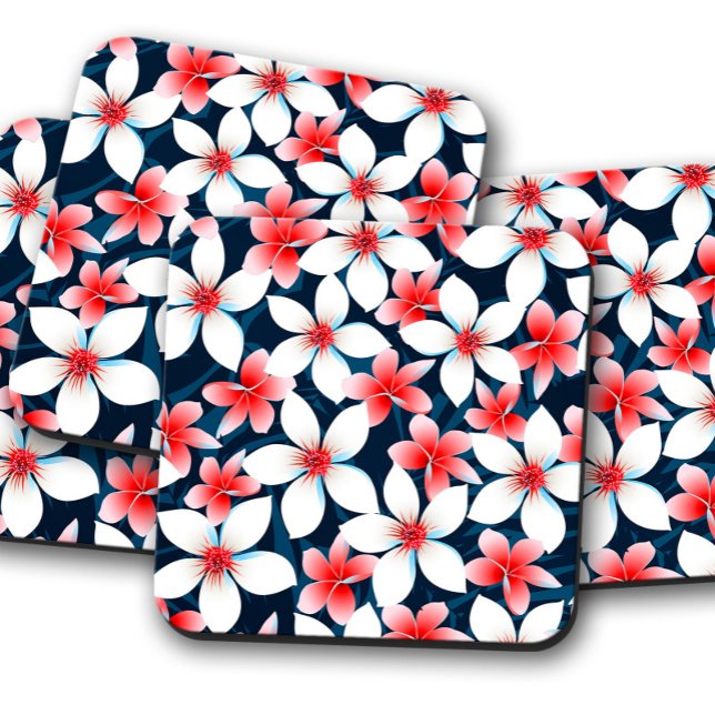 Posavasos Flor hawaiana hibiscus | Juego de Semillas de Hibi (Subido por el creador)