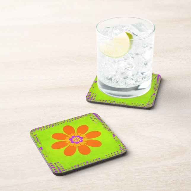 Posavasos Flor hippie (Lado Derecho)