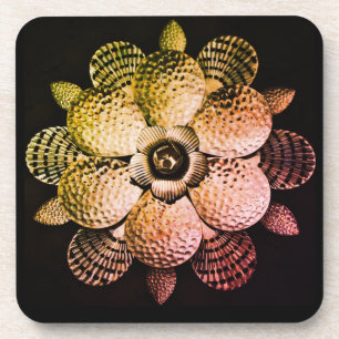Posavasos Flor metalizado