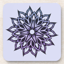 Flor morada Resumen Mandala