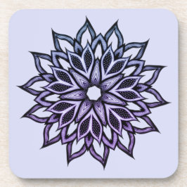Posavasos Flor morada Resumen Mandala