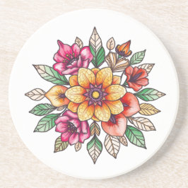 Posavasos Flor multicolor