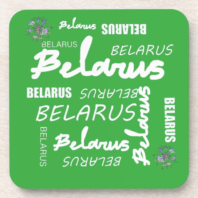 Posavasos Flor Nacional de Belarus (Frente)