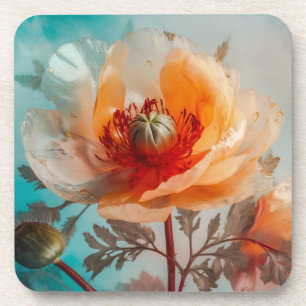 Posavasos Flor Naranja Delicada
