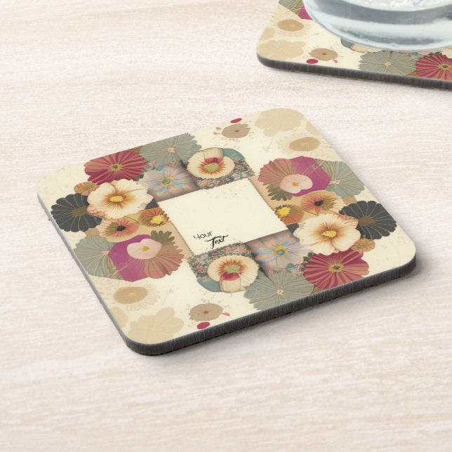 Posavasos flor personalizado (Lado Izquierdo)