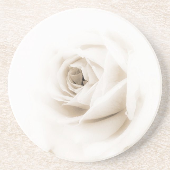 Posavasos Flor rosa blanca (Frente)