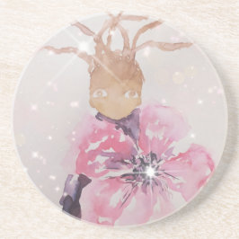 Posavasos Flor rosa gigante