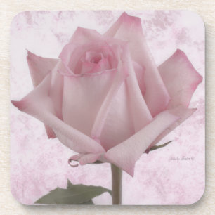 Posavasos Flor rosa suave